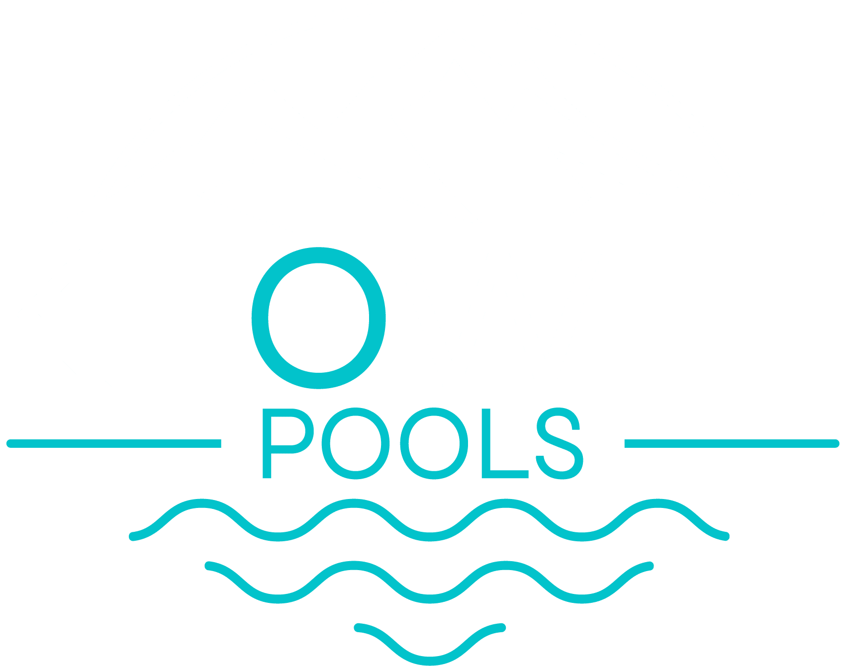 a logo with mountains and waves