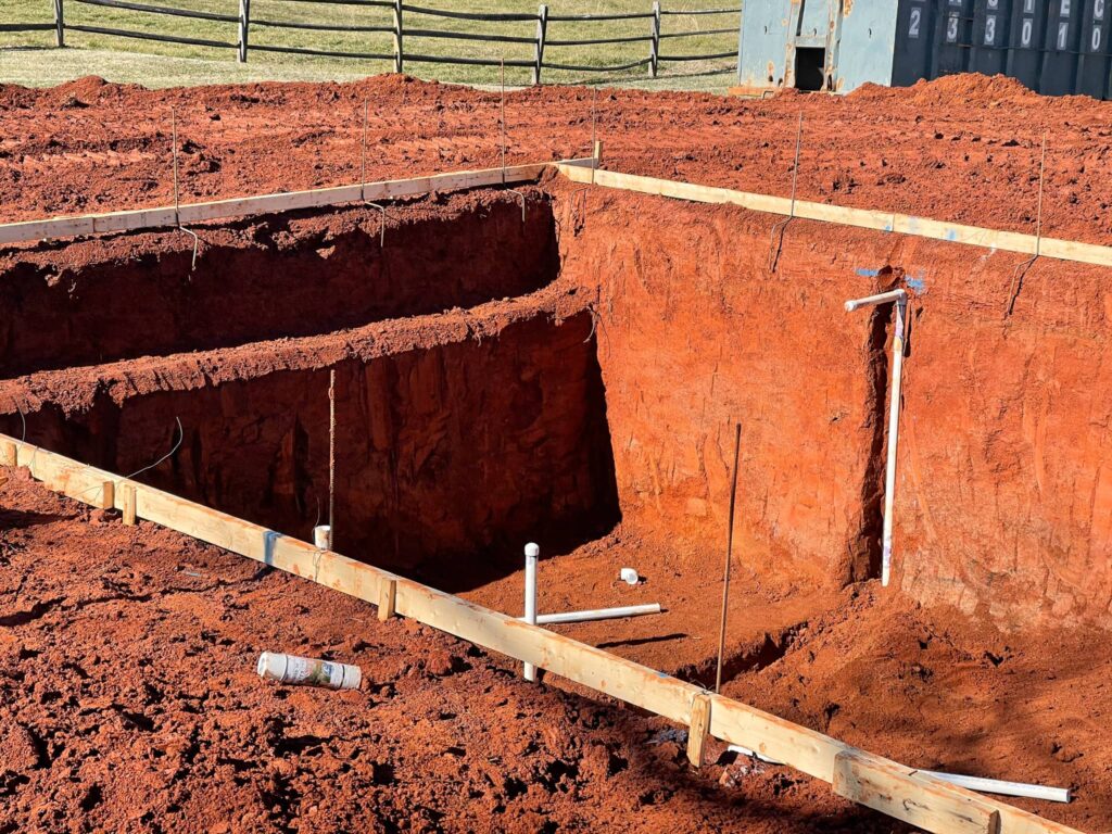 a pool that is under construction